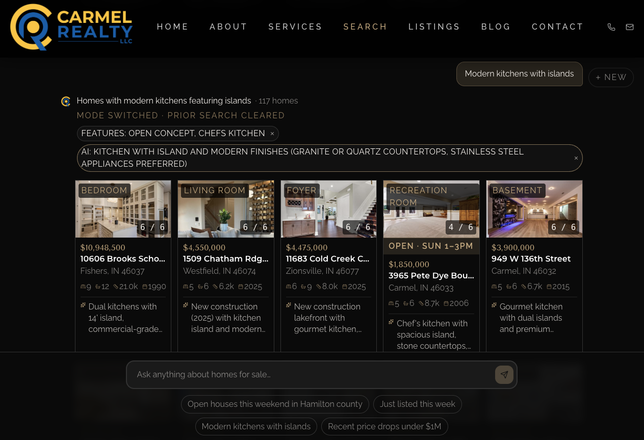 Search results for modern kitchens with islands across Hamilton County
